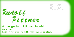 rudolf pittner business card